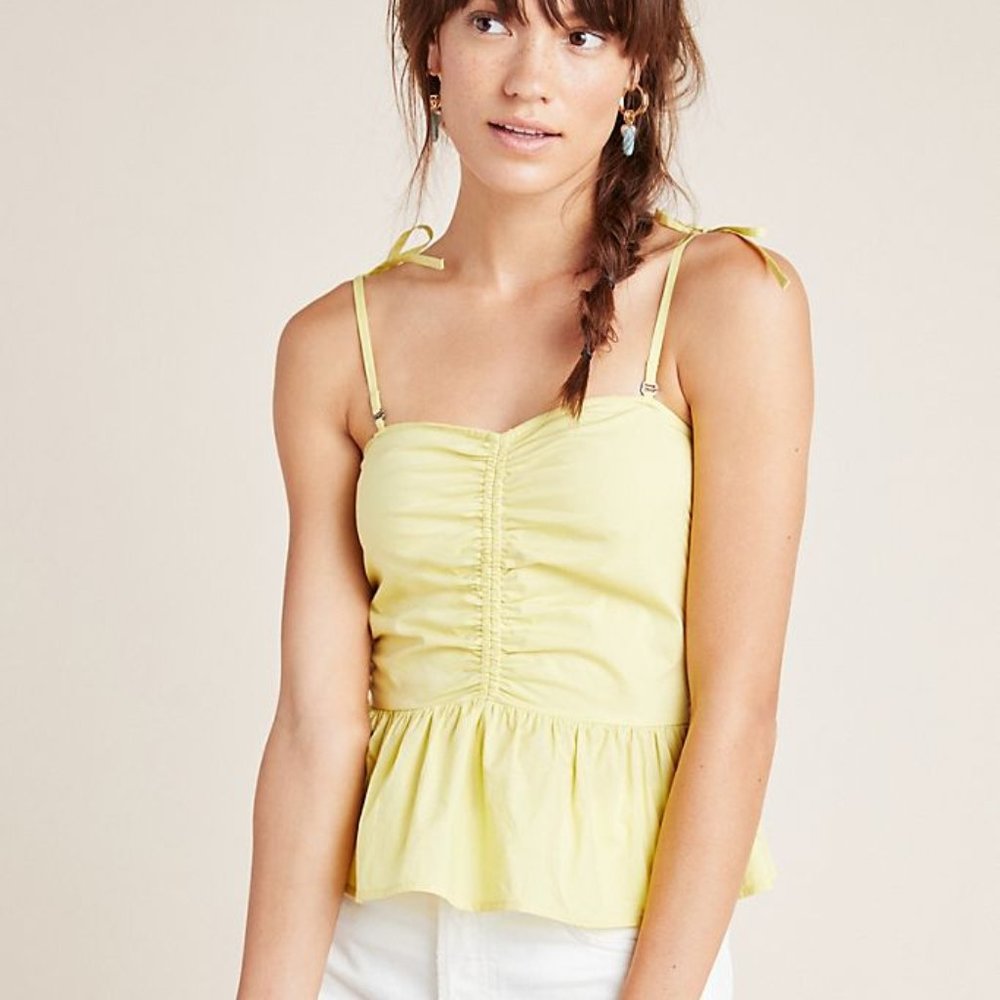 Anthropologie Stephanie Peplum Tube Top by Maeve
